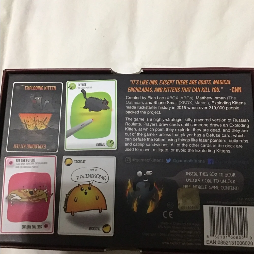 Exploding Kittens Original Edition Card Game - Picture 2 of 5